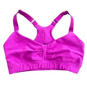 Beyond Yoga Purple Space Dye On Center Slim Medium Support Bra Sz XS
